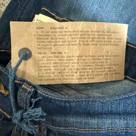 Piper’s Closet Bootcut Darkwash Jeans Juniors Sz 5 Made in USA Stretch NEW - Picture 13 of 15